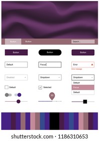 Dark Pink, Green vector ui kit with bubble shapes. Colorful abstract illustration with gradient lines. This sample is for your website.