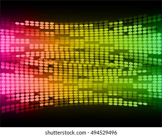 Dark pink green yellow Abstract light lamps background for Technology computer graphic website internet and business. Screen on stage.Vector illustration.Spot Effect. neon.point, platform, Spotlights