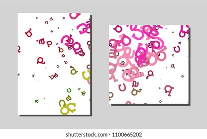 Dark Pink, Greenvector template for landing pages. Abstract booklet on colored background with gradient. Completely new template for your brand book.