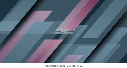Dark pink and grey abstract background. Simple overlapping triangle pattern with shadow. Vector Eps10