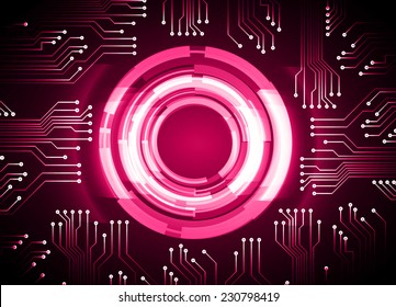 Dark pink Light Abstract Technology background for computer graphic website and internet, circuit board. 