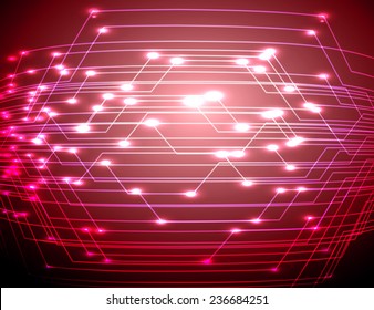 Dark pink Light Abstract Technology background for computer graphic website and internet.