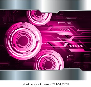 Dark pink Light Abstract Technology background for computer graphic website internet. Brochure. card. silver. circuit