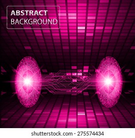 dark pink Light Abstract Technology background for computer graphic website internet and business. circuit. text box. label. card. banner flyer magazine. Design label. Tables, mosaics, pixel. star