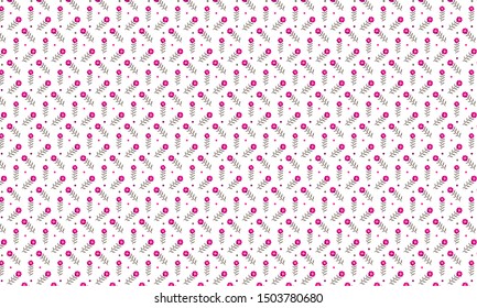 Dark Pink Lobelia Flower with Dots Pattern Background