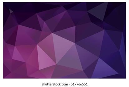 Dark Pink Low poly crystal background. Polygon design pattern. Low poly vector illustration, low polygon background.