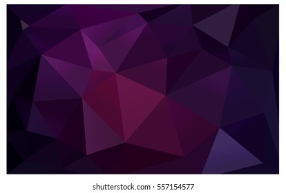 Dark Pink Low poly crystal background. Polygon design pattern. Low poly vector illustration, low polygon background.