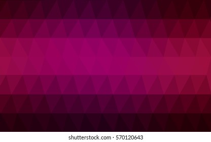 Dark Pink Low poly crystal background. Polygon design pattern. Low poly vector illustration, low polygon background.