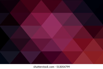 Dark pink low poly template. Shining illustration, which consist of triangles. A new texture for your design.