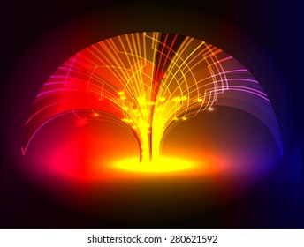 Dark pink orange Blue light Abstract background. dark red color Light Abstract Technology background for computer graphic website internet and business. circuit. illustration. infographics. ray