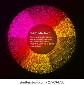 Dark pink orange circle Light Abstract Technology background for computer graphic website internet and business. text box. Brochure. card. infographics.