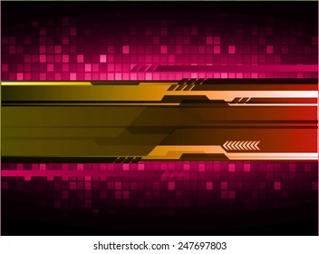 Dark pink orange Light Abstract Technology background for computer graphic website internet. circuit.
