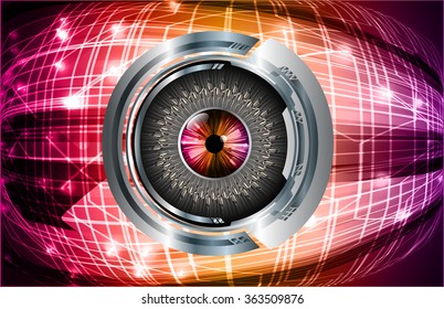Dark pink orange purple Light Abstract Technology background for computer graphic website internet and business. circuit. illustration. infographics. motion move blur.neon. pixel. vector eye