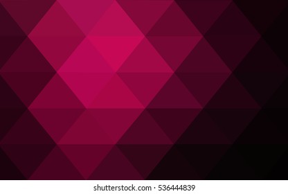 Dark Pink Pattern. Seamless triangular template. Geometric sample. Repeating routine with triangle shapes. Seamless texture for your design. Pattern can be used for background.