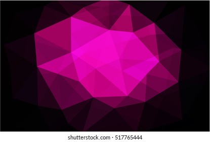 Dark pink polygon abstract background. Colorful abstract illustration with gradient. The best triangular design for your business.