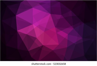 Dark pink polygon abstract background. Colorful illustration in abstract style with gradient. The completely new template can be used for your brand book.