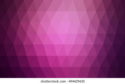 Dark pink polygon abstract template. Brand-new colored illustration in blurry style with gradient. The completely new template can be used for your brand book.