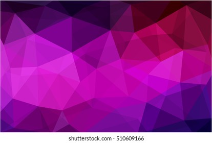 Dark pink polygon abstract template. Brand-new colored illustration in blurry style with gradient. The completely new template can be used for your brand book.