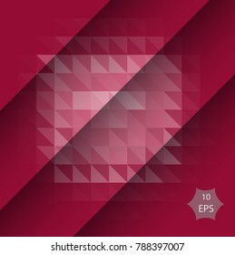 A dark pink polygonal illustration consisting of triangles. Triangular design for your business. Creative geometric background in Origami style with gradient