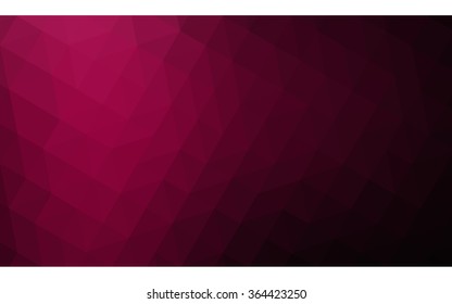 Dark pink polygonal illustration, which consist of triangles. Geometric background in Origami style with gradient. Triangular design for your business in vector.