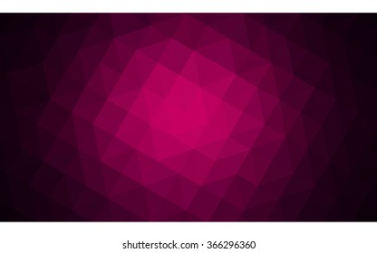 Dark pink polygonal illustration, which consist of triangles. Geometric background in Origami style with gradient. Triangular design for your business.