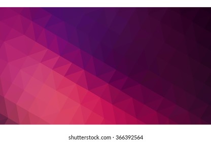 Dark pink polygonal illustration, which consist of triangles. Geometric background in Origami style with gradient. Triangular design for your business.
