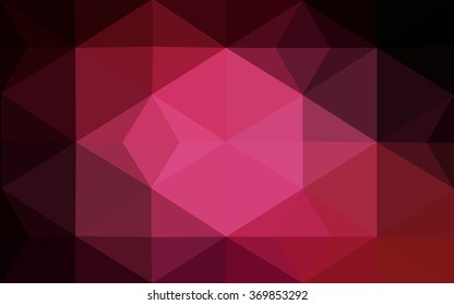 Dark pink polygonal illustration, which consist of triangles. Geometric background in Origami style with gradient. Triangular design for your business.