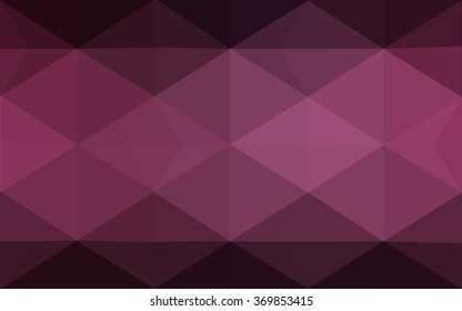 Dark pink polygonal illustration, which consist of triangles. Geometric background in Origami style with gradient. Triangular design for your business.