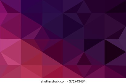 Dark pink polygonal illustration, which consist of triangles. Geometric background in Origami style with gradient. Triangular design for your business.