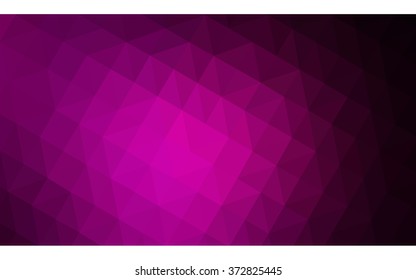 Dark pink polygonal illustration, which consist of triangles. Geometric background in Origami style with gradient. Triangular design for your business.