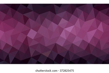 Dark pink polygonal illustration, which consist of triangles. Geometric background in Origami style with gradient. Triangular design for your business.