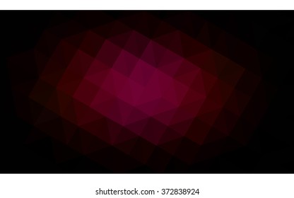 Dark pink polygonal illustration, which consist of triangles. Geometric background in Origami style with gradient. Triangular design for your business.