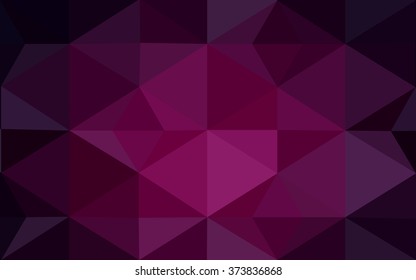 Dark pink polygonal illustration, which consist of triangles. Geometric background in Origami style with gradient. Triangular design for your business.
