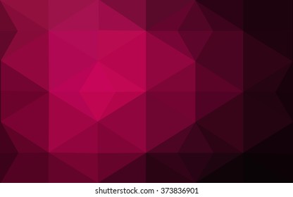 Dark pink polygonal illustration, which consist of triangles. Geometric background in Origami style with gradient. Triangular design for your business.