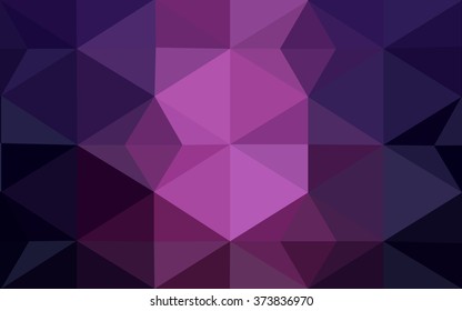 Dark pink polygonal illustration, which consist of triangles. Geometric background in Origami style with gradient. Triangular design for your business.