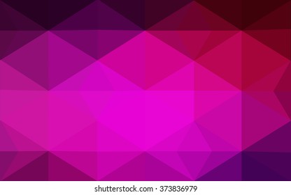 Dark pink polygonal illustration, which consist of triangles. Geometric background in Origami style with gradient. Triangular design for your business.