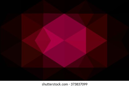 Dark pink polygonal illustration, which consist of triangles. Geometric background in Origami style with gradient. Triangular design for your business.