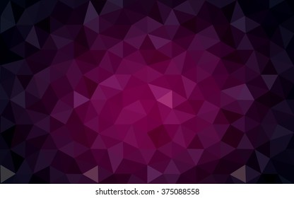 Dark pink polygonal illustration, which consist of triangles. Geometric background in Origami style with gradient. Triangular design for your business.