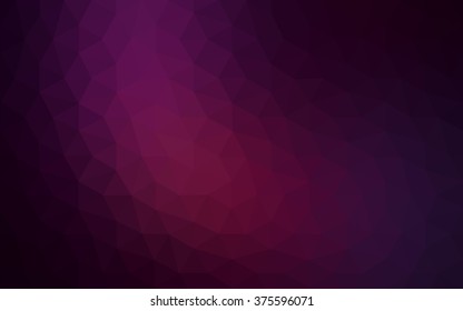 Dark pink polygonal illustration, which consist of triangles. Geometric background in Origami style with gradient. Triangular design for your business.