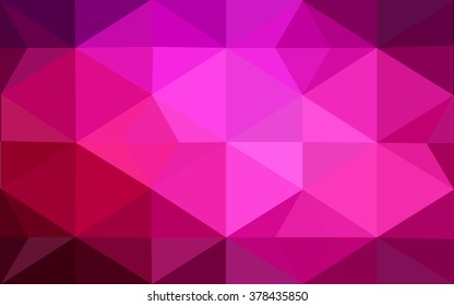 Dark pink polygonal illustration, which consist of triangles. Geometric background in Origami style with gradient. Triangular design for your business.