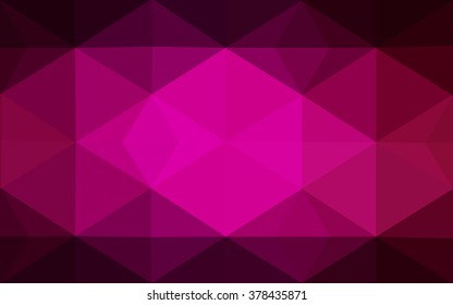 Dark pink polygonal illustration, which consist of triangles. Geometric background in Origami style with gradient. Triangular design for your business.