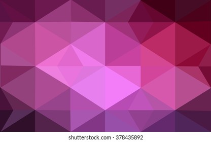 Dark pink polygonal illustration, which consist of triangles. Geometric background in Origami style with gradient. Triangular design for your business.