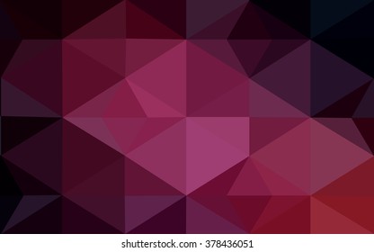 Dark pink polygonal illustration, which consist of triangles. Geometric background in Origami style with gradient. Triangular design for your business.