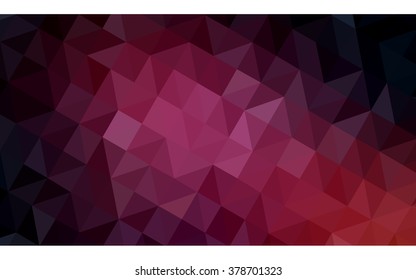 Dark pink polygonal illustration, which consist of triangles. Geometric background in Origami style with gradient. Triangular design for your business.