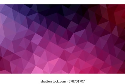 Dark pink polygonal illustration, which consist of triangles. Geometric background in Origami style with gradient. Triangular design for your business.
