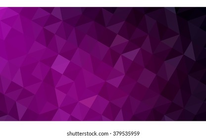 Dark pink polygonal illustration, which consist of triangles. Geometric background in Origami style with gradient. Triangular design for your business.