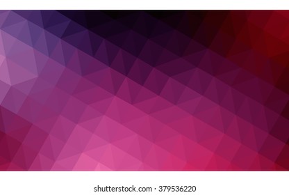 Dark pink polygonal illustration, which consist of triangles. Geometric background in Origami style with gradient. Triangular design for your business.