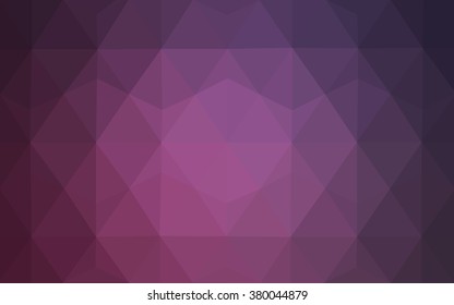 Dark pink polygonal illustration, which consist of triangles. Geometric background in Origami style with gradient. Triangular design for your business.