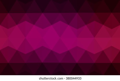 Dark pink polygonal illustration, which consist of triangles. Geometric background in Origami style with gradient. Triangular design for your business.