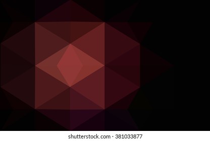 Dark pink polygonal illustration, which consist of triangles. Geometric background in Origami style with gradient. Triangular design for your business.